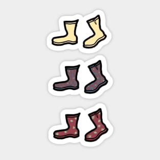 Little Rubber Boots - Minimalist Rainy-Day Sticker